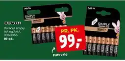 jem & fix Duracell, NOK 99 tilbud