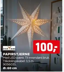 jem & fix PAPIRSTJERNE, NOK 100 tilbud