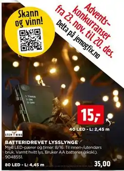 jem & fix BATTERIDREVET LYSSLYNGE tilbud