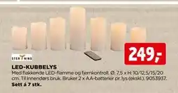 jem & fix LED-KUBBELYS, NOK 249 tilbud