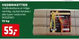 jem & fix VEDBRIKETTER, NOK 55 tilbud