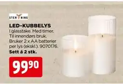 jem & fix LED-KUBBELYS, NOK 99.9 tilbud