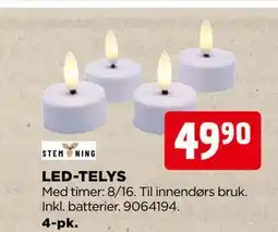jem & fix LED-TELYS, NOK 49.9 tilbud