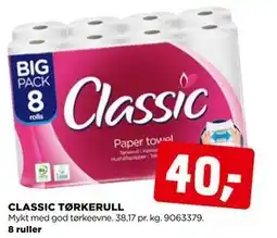 jem & fix CLASSIC TØRKERULL, NOK 40 tilbud