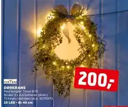 jem & fix DØRKRANS, NOK 200 tilbud