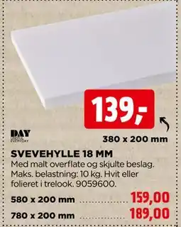 jem & fix SVEVEHYLLE 18 MM, NOK 139 tilbud