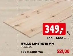 jem & fix HYLLE LIMTRE 18 MM tilbud