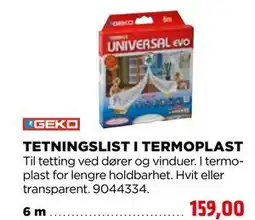 jem & fix TETNINGSLIST I TERMOPLAST, NOK 159 tilbud