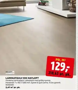 jem & fix LAMINATGULV EIK HAYLOFT, NOK 129 tilbud