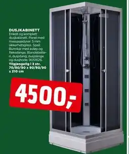 jem & fix DUSJKABINETT, NOK 4500 tilbud