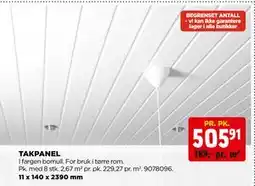 jem & fix TAKPANEL, NOK 505.91 tilbud