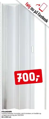 jem & fix FOLDEDØR, NOK 700 tilbud