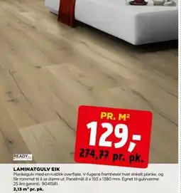 jem & fix LAMINATGULV EIK, NOK 129 tilbud