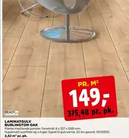 jem & fix LAMINATGULV BURLINGTON OAK, NOK 149 tilbud