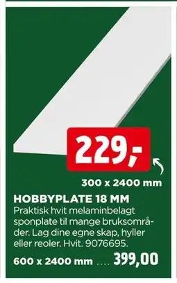 jem & fix HOBBYPLATE 18 MM tilbud