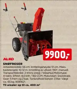 jem & fix SNØFRESER, NOK 9900 tilbud