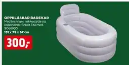 jem & fix OPPBLÅSBAR BADEKAR, NOK 300 tilbud