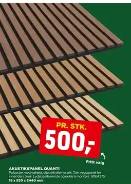jem & fix AKUSTIKKPANEL QUANTI, NOK 500 tilbud