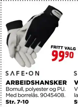 jem & fix ARBEIDSHANSKER, NOK 99.9 tilbud