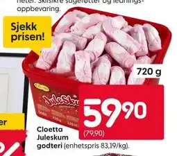 Rusta Cloetta Juleskum godteri, NOK 59.9 tilbud