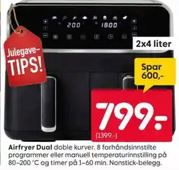 Rusta Airfryer Dual., NOK 799 tilbud