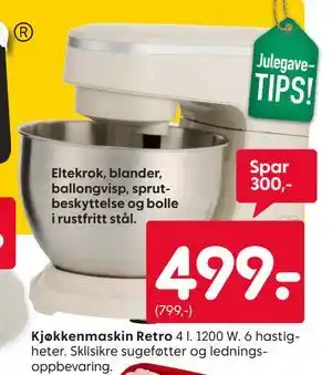 Rusta Kjøkkenmaskin Retro, NOK 499 tilbud