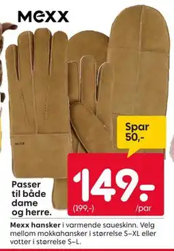 Rusta Mexx hansker, NOK 149 tilbud
