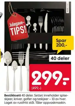 Rusta Bestikksett, NOK 299 tilbud