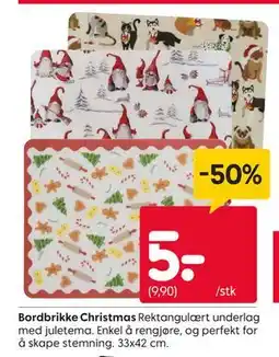 Rusta Bordbrikke Christmas, NOK 5 tilbud