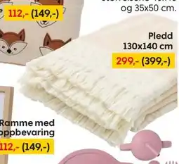 Rusta Pledd 130x140 cm, NOK 299 tilbud