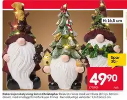 Rusta Dekorasjonsbelysning Santa Christopher, NOK 49.9 tilbud