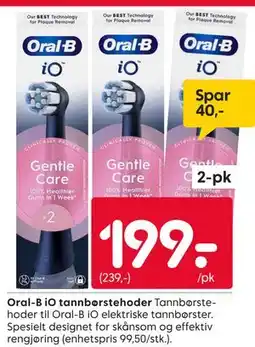 Rusta Oral-B iO tannbørstehoder, NOK 199 tilbud