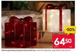 Rusta Dekorasjonsbelysning Christmas Gift box, NOK 64.5 tilbud