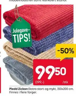 Rusta Pledd Zickan, NOK 99.5 tilbud