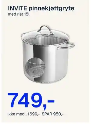 INVITE pinnekjø gryte, NOK 1699, Medlemspris