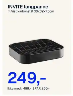 Jernia INVITE langpanne, NOK 499, Medlemspris tilbud