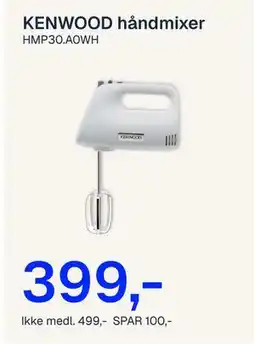 Jernia KENWOOD håndmixer, NOK 499, Medlemspris tilbud