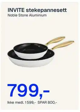 Jernia INVITE stekepannese, NOK 1599, Medlemspris tilbud