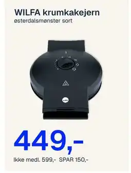 Jernia WILFA krumkakejern, NOK 599, Medlemspris tilbud
