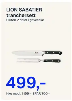 Jernia LION SABATIER tranchersett, NOK 1199, Medlemspris tilbud