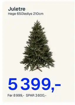 Jernia Juletre., NOK 5399 tilbud