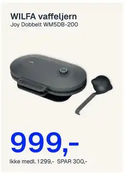 Jernia WILFA vaffeljern, NOK 1299, Medlemspris tilbud