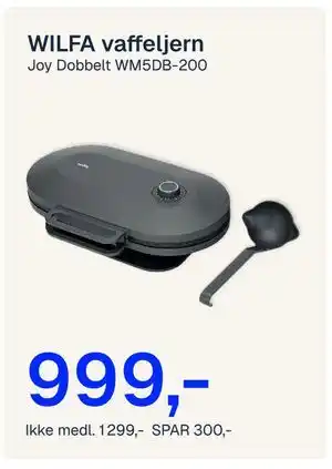 WILFA vaffeljern, NOK 1299, Medlemspris