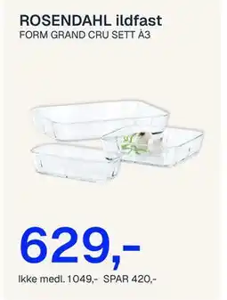 Jernia ROSENDAHL ildfast, NOK 1049, Medlemspris tilbud