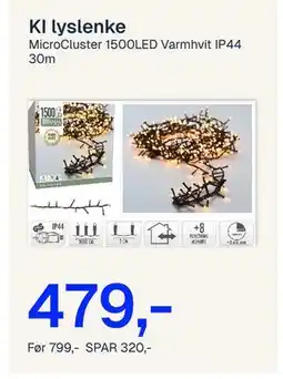 Jernia KI lyslenke, NOK 799, Medlemspris tilbud