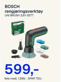 Jernia BOSCH rengjøringsverktøy, NOK 1299, Medlemspris tilbud