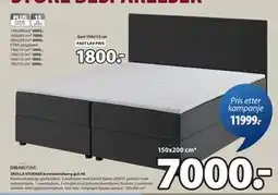 JYSK SKOLLA STORAGE kontinentalseng grå-40, NOK 7000 tilbud