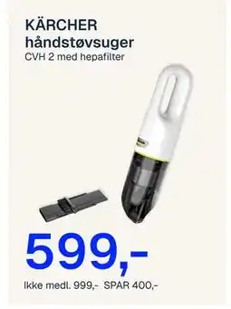 Jernia KÄRCHER håndstøvsuge, NOK 999, Medlemspris tilbud