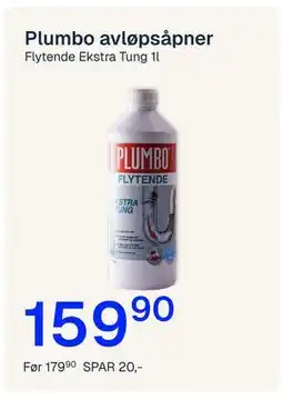 Jernia Plumbo avløpsåpne r, NOK 159.9 tilbud