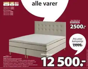 JYSK HEMLA kontinentalseng sand-91 tilbud